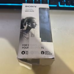 Sony MDR-AS210/B Sport In-ear Headphones, Black