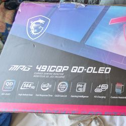 
🖥️ MSI 491CQP 49" Curved Gaming Monitor - Lightly Used | In Box 🧃🎮
