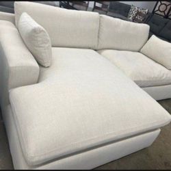 Super PLUSH Feather Cloud 100" Sectional Sofa Couch