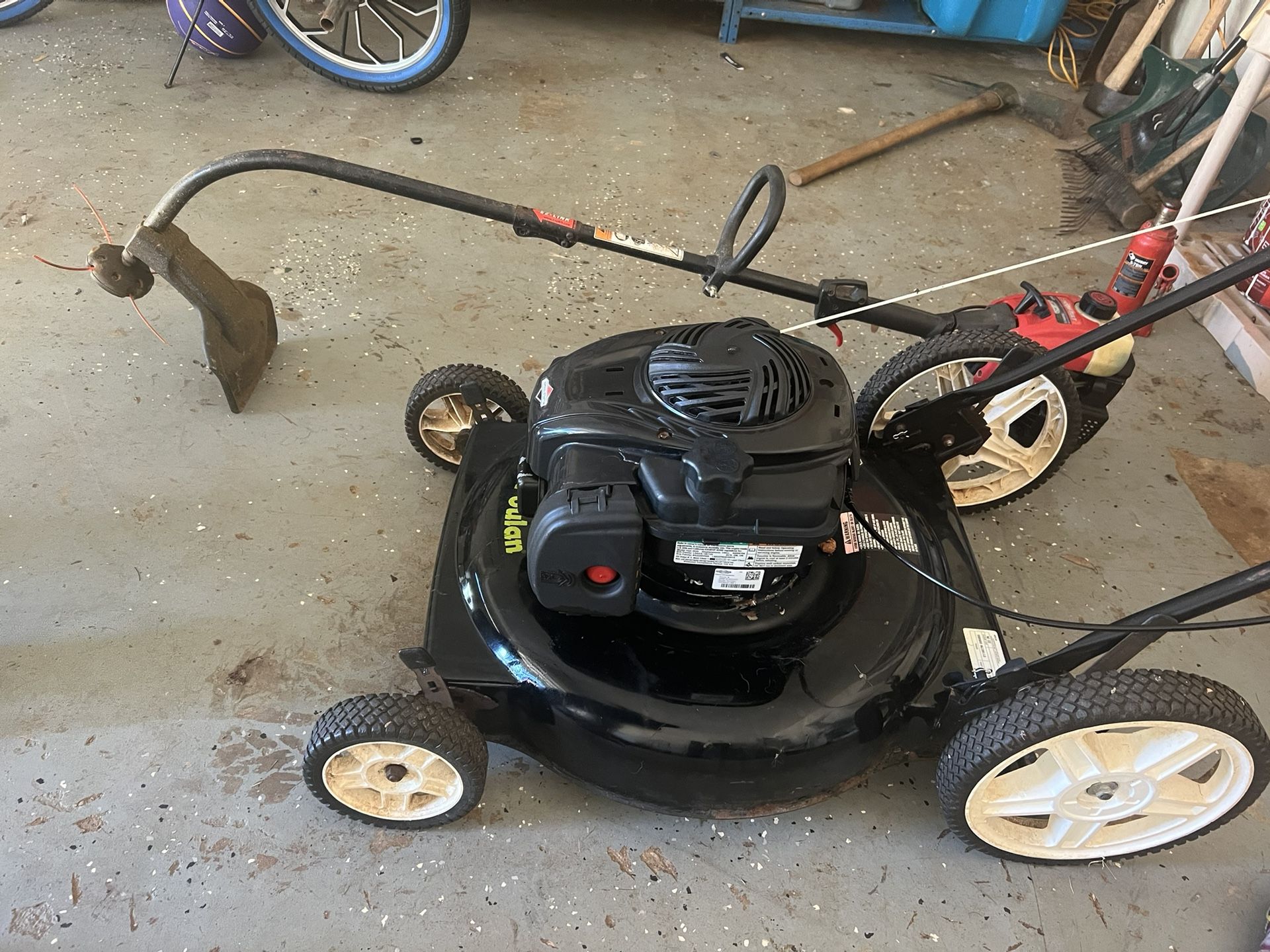 Poulan Lawn Mower and Troybilt Weedeater 