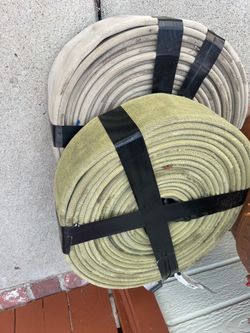 Fire hose with both male and female connections 45ft each hose