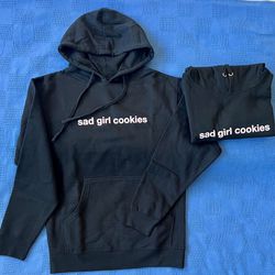 "sad girl cookies" pullover hoodies S/M