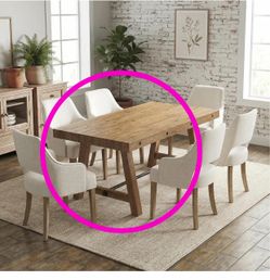 Farmhouse Wooden Dining Room Table