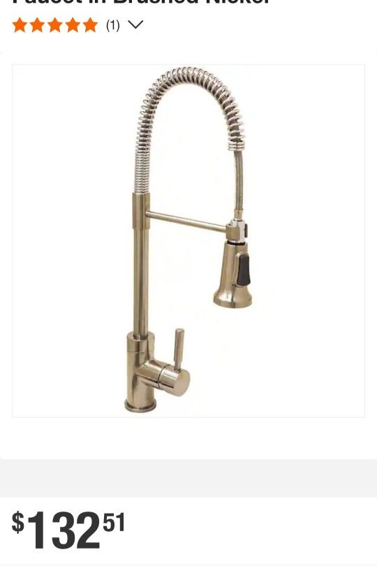 Premier Essen Single-Handle Pull-Down Sprayer Kitchen Faucet in Brushed Nickel new open box item