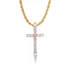 18K Gold Pl Stainless Steel Letter CZ