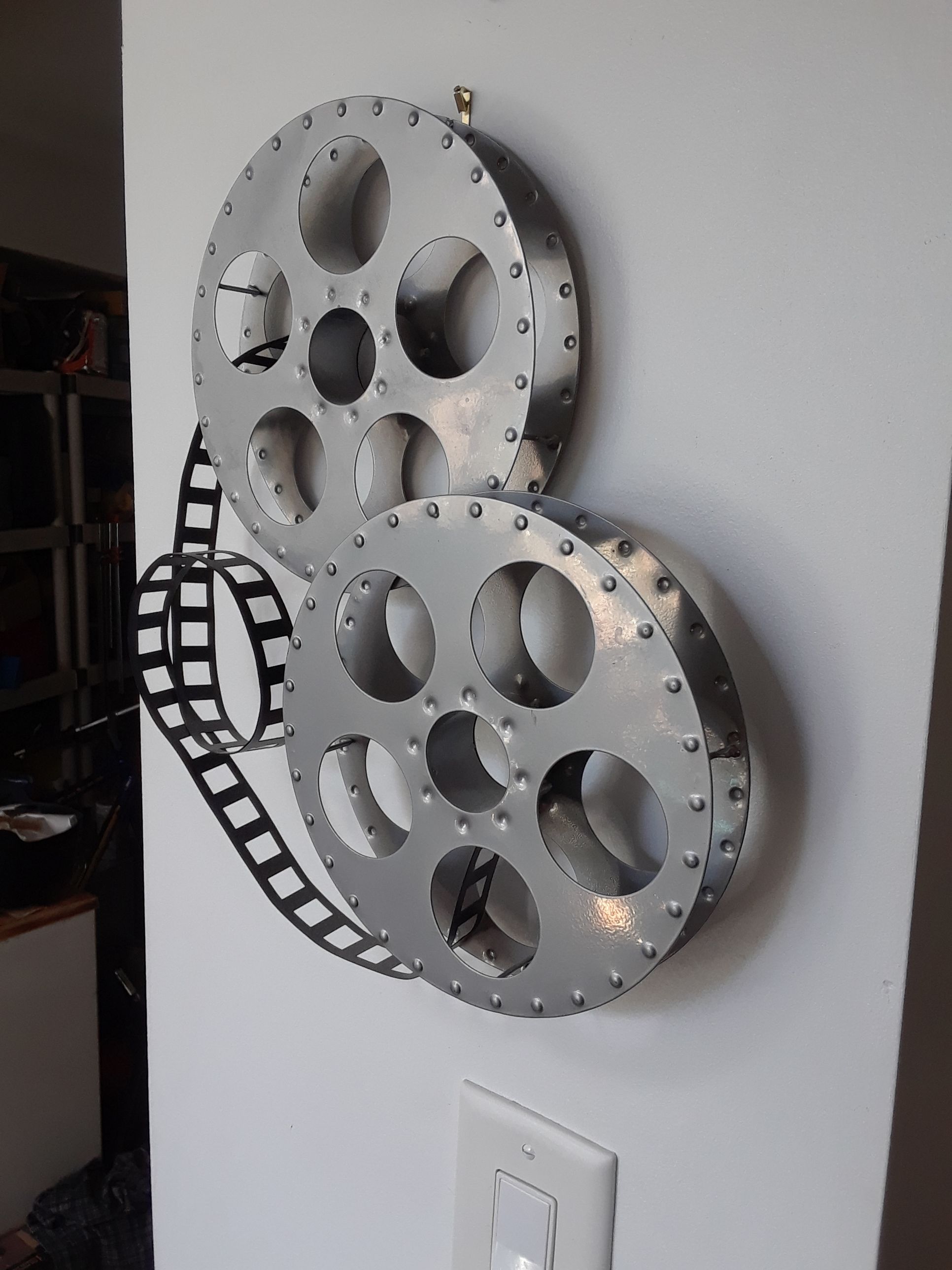 Wall deco, film reels.