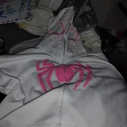 White And Pink Spiderman Jacket