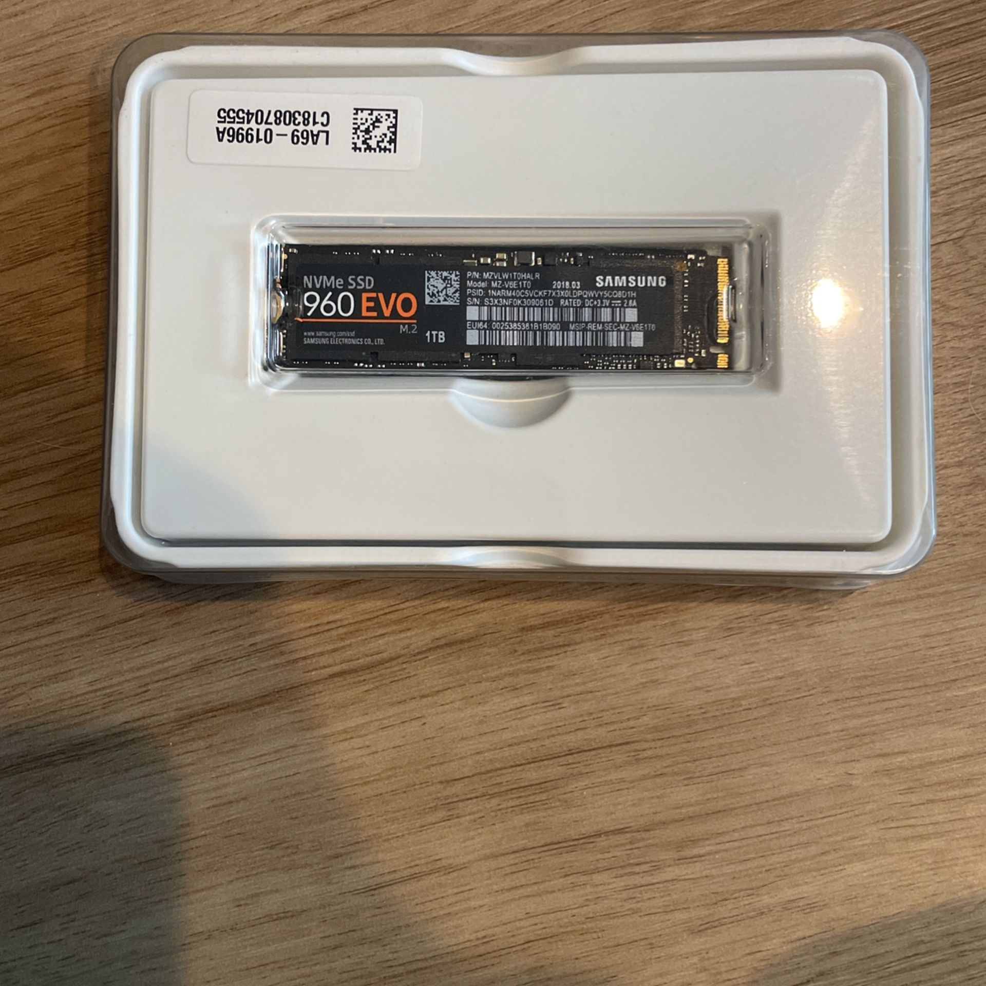Samsung 960 EVO NVMe SSD 1TB