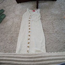 Vintage White Knit Dress