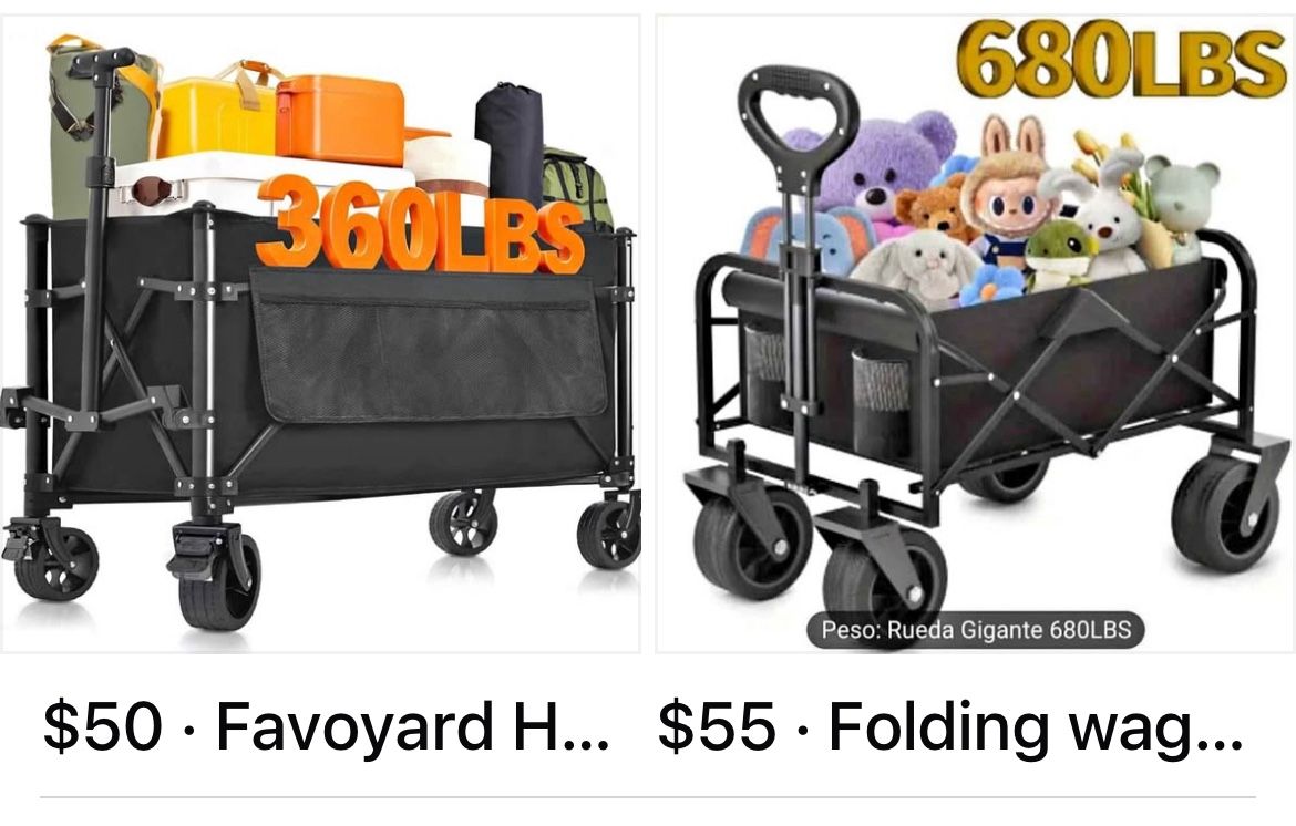 Folding wagon cart 36 inches 550lbs