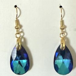 Elegant Geometric Drop Earrings Women Fashion Faux Crystal 