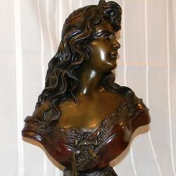Art Collectible Gurli Woman Statue Torso - Head Figure - “Expectations” Signed, Mid Century 