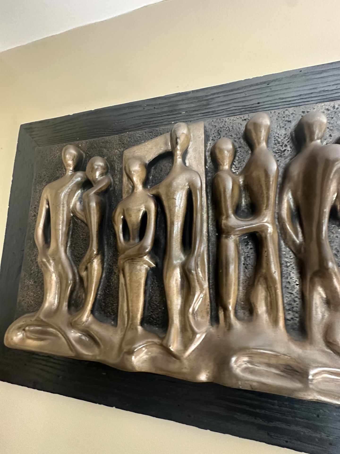 56x27 1970 Brutalist Mid Century Wall Hanging by Espada