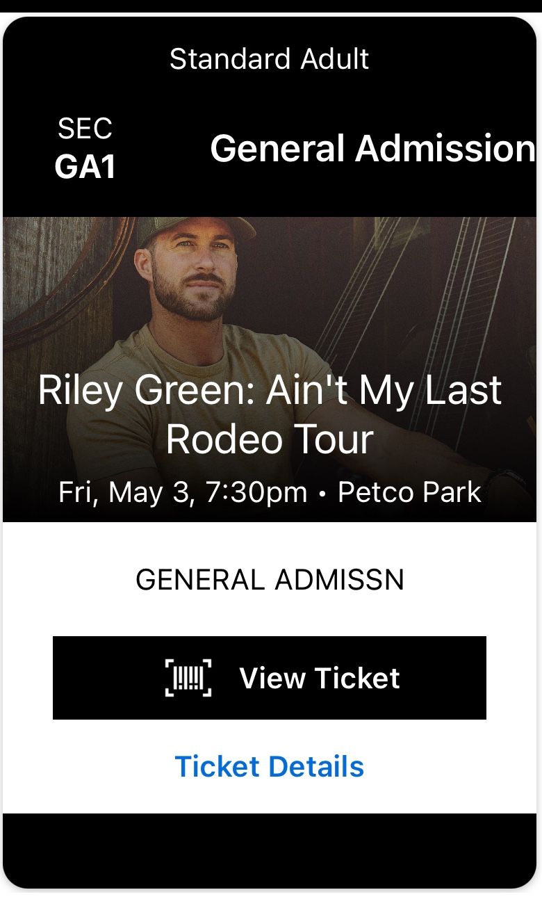 Riley Green @ Petco Park May 3