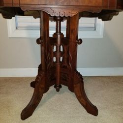 Antique Marble Top Victorian Table