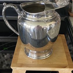 Vintage silver-plated water pitcher, Made in Canada