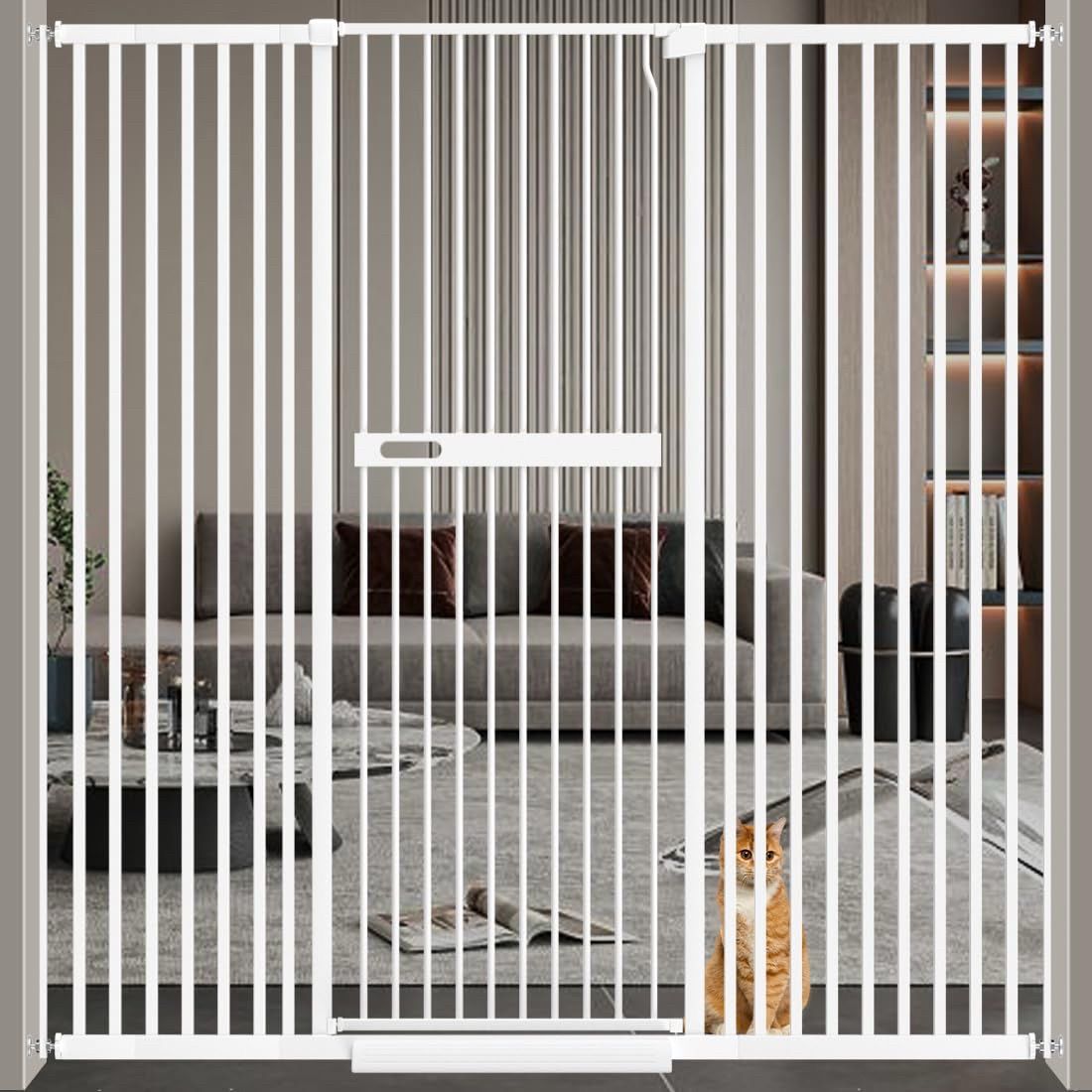 WAOWAO 71" Extra Tall Cat Pet Gate 29.92-61.42" Wide