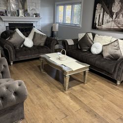 Brown Velvet Chairs Heavy Duty 