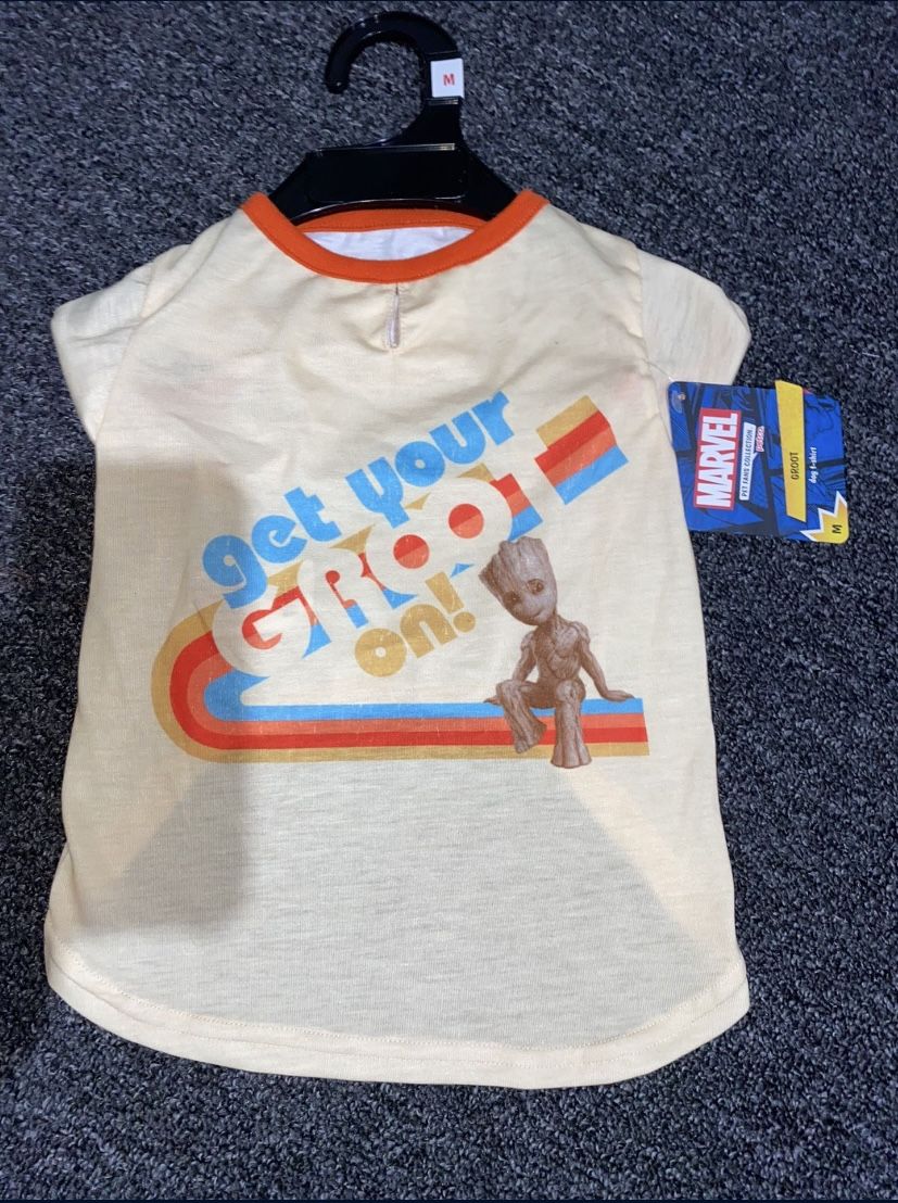 Marvel Dog T Shirt Groot Sizes M And XL New