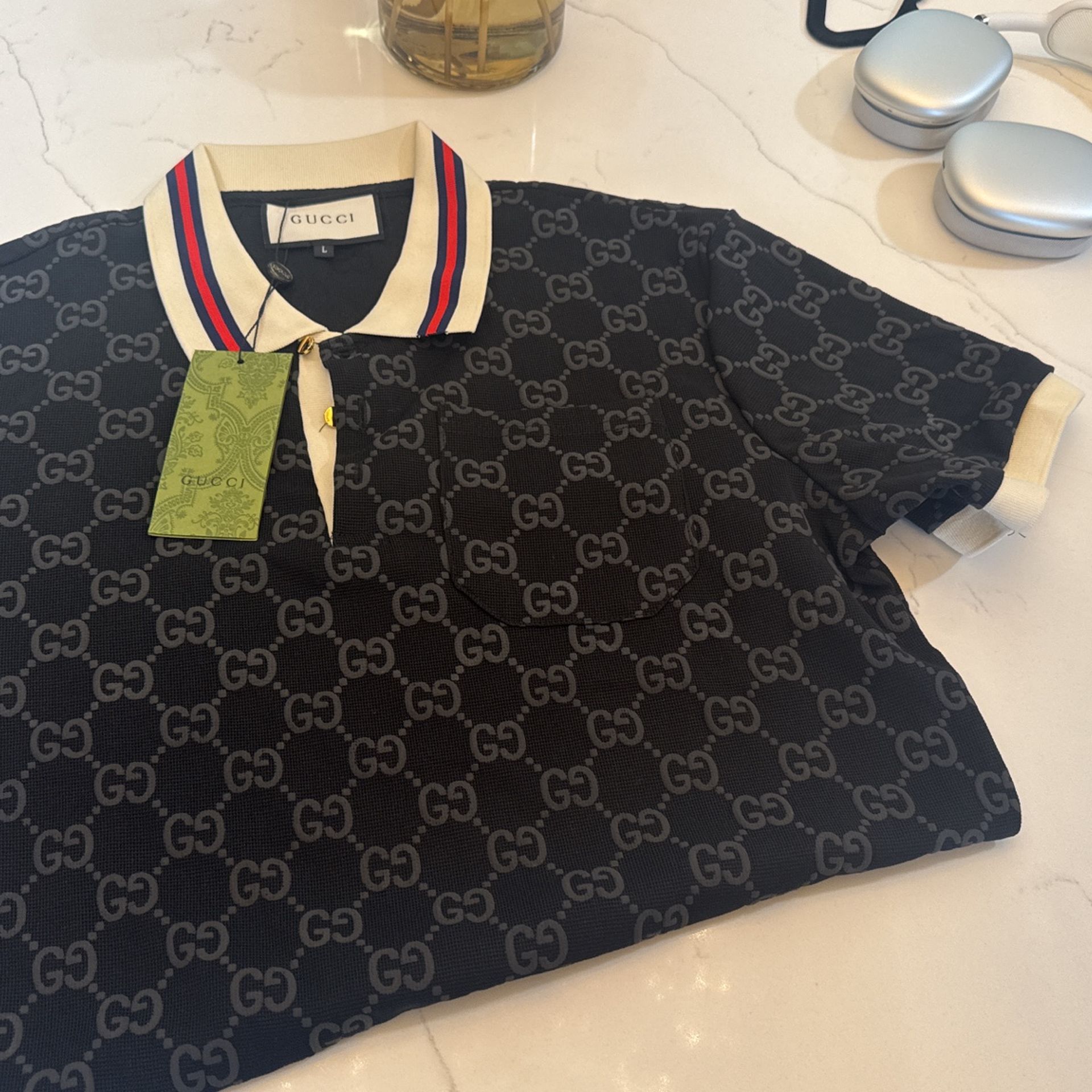 Brand New Gucci Size Large Slim Polo Shirt