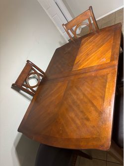 Wood Dining Table Set with 5 chairs