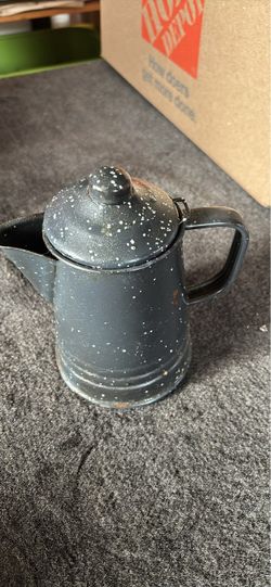 Vintage Enamelware Speckled Coffee Percolator