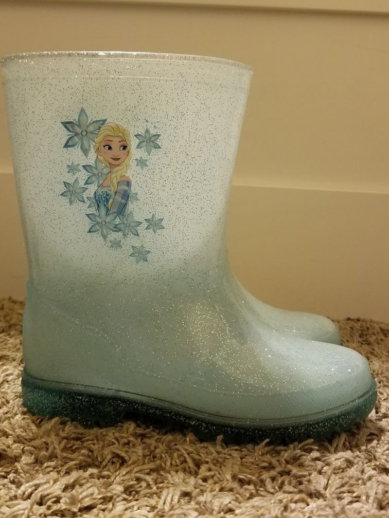 Toddler Girl Rainboots Size 12 Frozen Elsa
