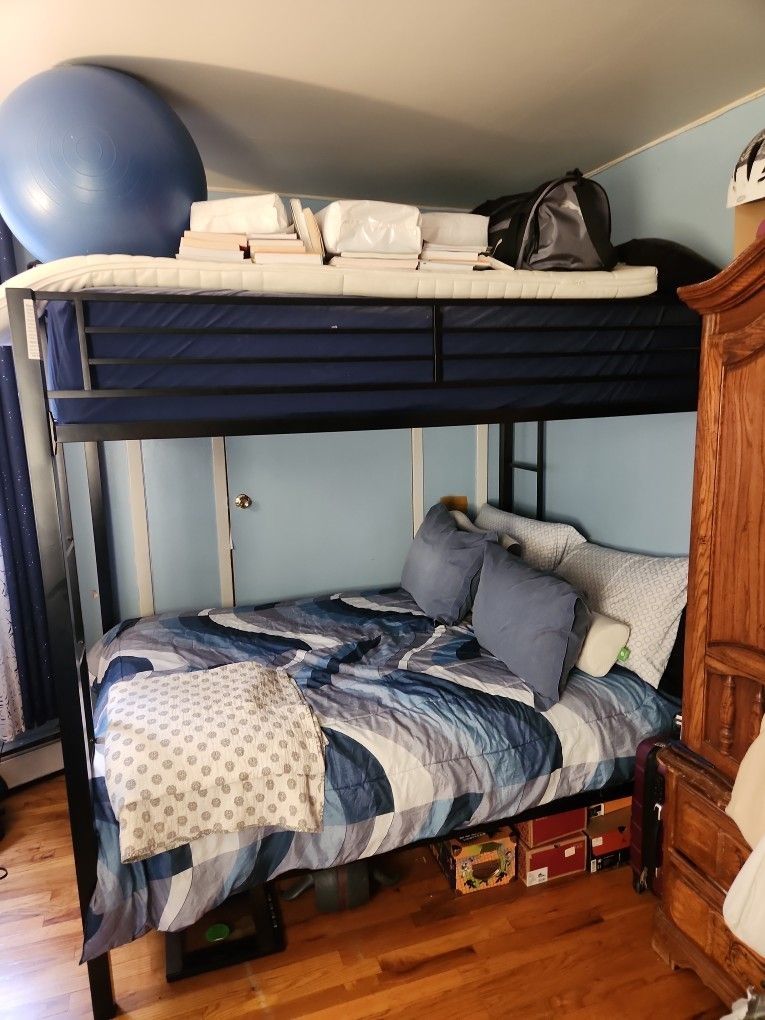 Metal Full-Size Bunk Bed Frame Only