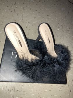 Fashion Nova Fur Heeled Sandals