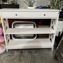 Entryway Table With Drawer 3 Tier 