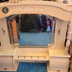 Wood Vanity/Dresser Topper with Mirror