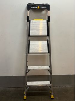 5.5 ft. Aluminum Dual Platform Heavy-Duty Ladder with Project Bucket(10 ft. Reach), 300 Ib. Capacity Type IA Duty Rating