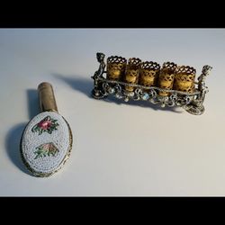 Vintage Cherub Rhinestone & Schildkraut Compact Lipstick Holders