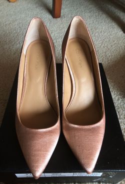 Calvin Klein Satin mauve heels small heel size Size 7