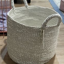 White Whicker Basket 