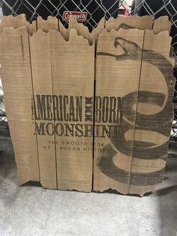 American Born Moonshine Wooden Sign 