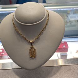 Link With Pendant  14kt