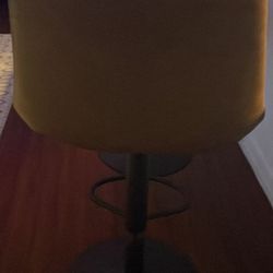 2 Matching Brown Leather Bar Stools