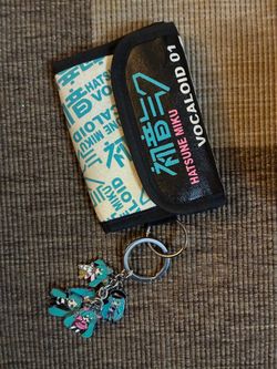 Hatsune Miku Vocaloid 01 Wallet and Keychain Set