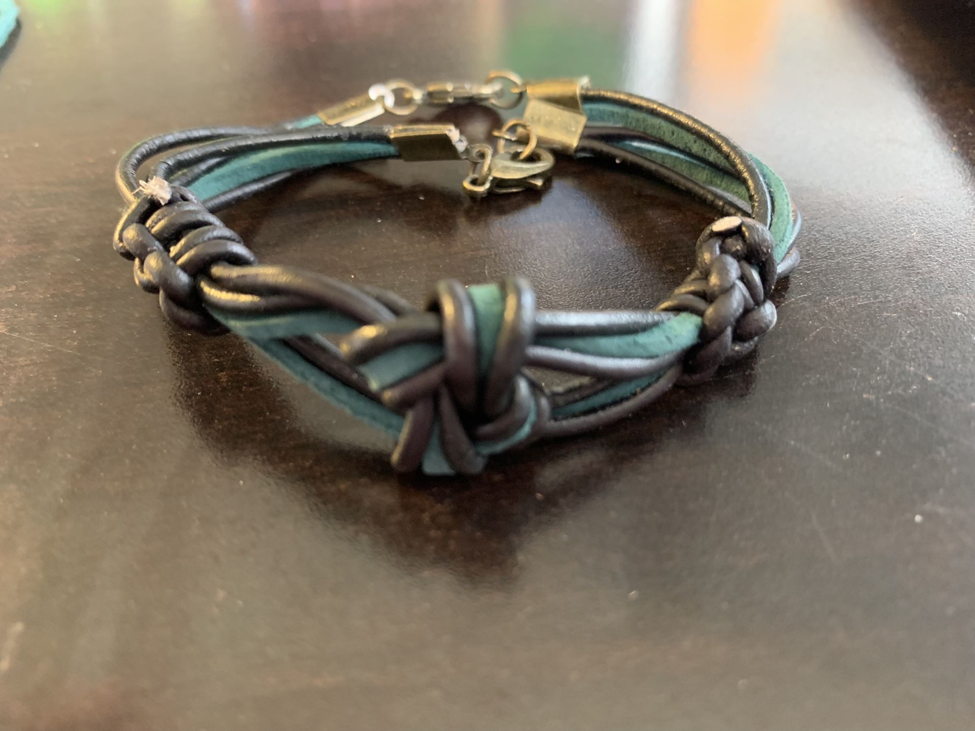 Two Tone leather, And Suede bracelet. Casual and made to be worn by anyone 🥰