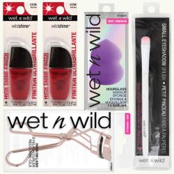 5 Pieces Of Wet N Wild Makeup Tools And Nail Polish  Bundle 