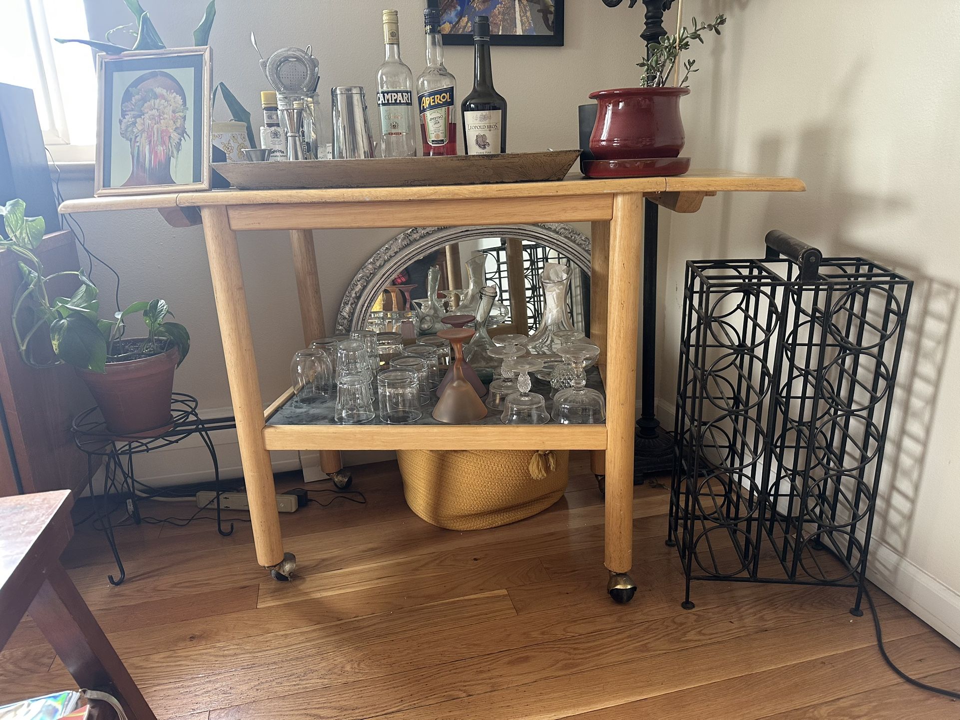 Bar cart & Wine Rack