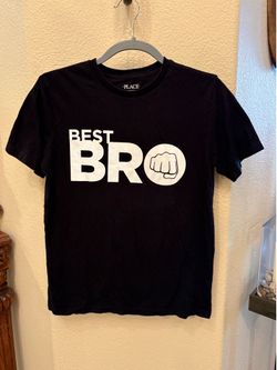 The Children’s Place "Best Bro" Black Graphic Tee Size XL(14)