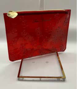 Too Faced Cinnamon Bear Limited Edition Red Makeup Bag Pouch-77469