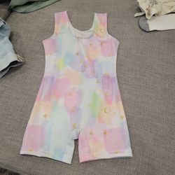 Sparkly Rainbow stars 5T Leotard