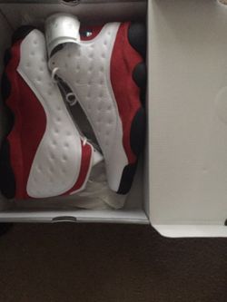jordan 13 white/ black/red finishline