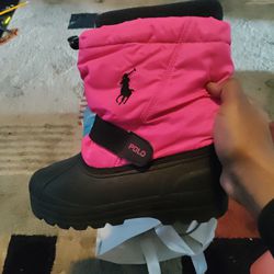Pink Polo Boots Sz 6