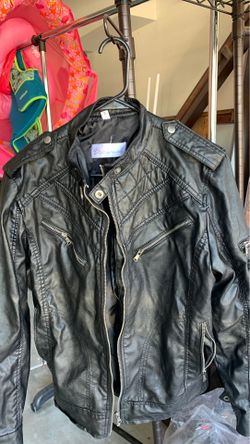 Faux leather black jacket