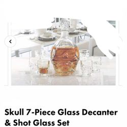 Skull Decanter And Glasses 