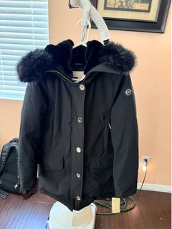 Michael Kors Black Faux Fur Hooded Coat – Size Small – NEW w/ Tags